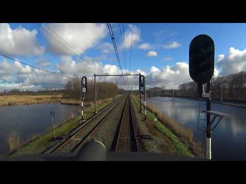 A train driver's view: Haarlem - Amsterdam CS - Hoofddorp, ICM, 02-Feb-2018.
