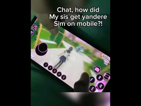 How did she get yandere sim on mobile??!! #shorts #yanderesimulator #mobile