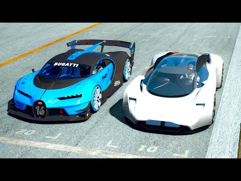 Aston Martin DP-Vision vs Bugatti Vision GT at Monza