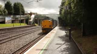 preview picture of video '(HD) Heavy Thrash Clag DRS 37608+607 Slow Line Longbridge! 6M56 Berkeley - Crewe flasks 29/07/13'