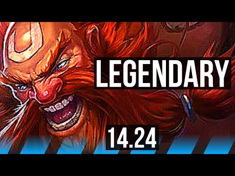 GRAGAS vs GALIO (MID) | 10/1/3, Legendary, 1000+ games | NA Grandmaster | 14.24