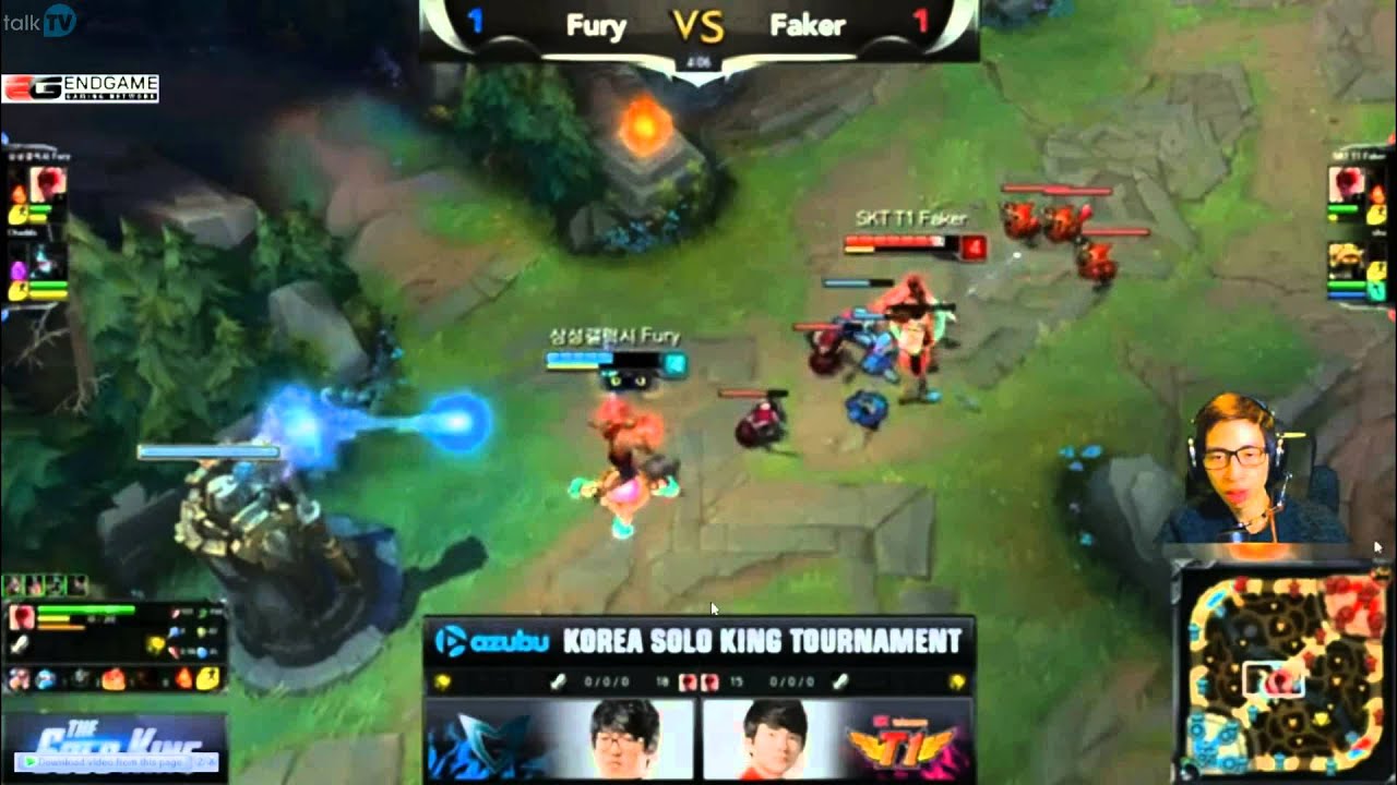 LMHT: Faker vs Fury giải The Solo King 1v1 Hàn Quốc [Solo Leesin]
