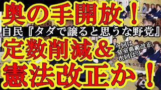 【自民党の猛反撃がウルトラC過ぎｗ『おい野党！「皇室存続」を人質にして自分達の議席を守れてよかったな。さぁ次の砲弾は「憲法改正」だ！もうお前らに手段は残って無いぞぉ！】野党が更に自分達の首を絞めてるｗ