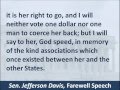 Senator Jefferson Davis, 1861 Farewell Speech to Congress, Hear and Read Mississippi’s Secession