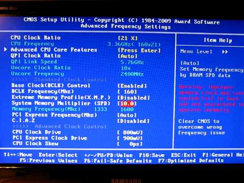 comment regler le vcore