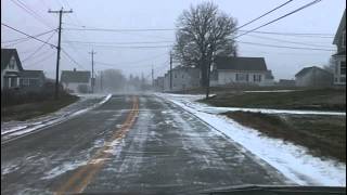 preview picture of video 'Nov 24 2013 - Winter Road Conditions in Meteghan, Nova Scotia'