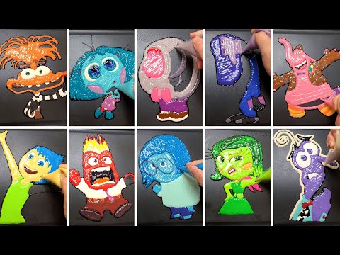 Making Inside Out: All Characters Pancake art challenge (Anxiet, Envy, Joy, Anger, Sadness...)