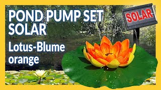 Pond Pump Set Solar Lotus-Blume - english