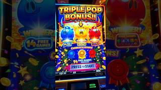 TRIPLE POP BONUS ON RICH LITTLE PIGGIES MEAL TICKET SLOT MACHINE! #SLOT #CASINO 