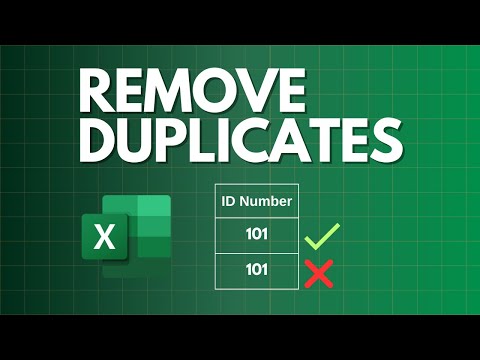 Remove Duplicates in Excel!