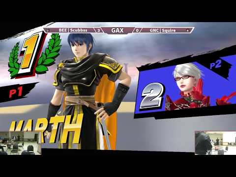 GAXS 2018 Smash 4 Bracket - Scubbss (Marth) vs Squire (Bayonetta)
