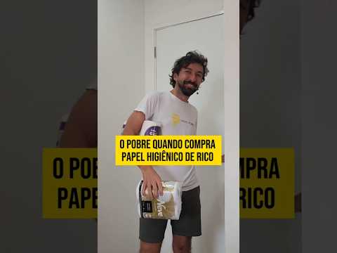 Pobre comprando papel Neve