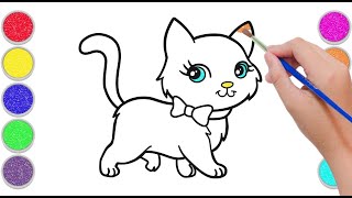 How to Draw a Cat 🐈🐈🐈❤️❤️ Cat Drawing for Kids | Cat Coloring Pages for Kids