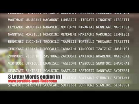 8 letter words ending in I