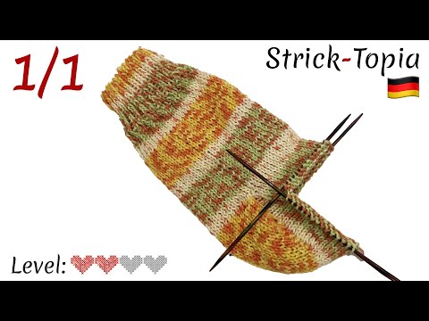 Ferse stricken leicht gemacht - Tutorial einfache Ferse mit Farbverlauf