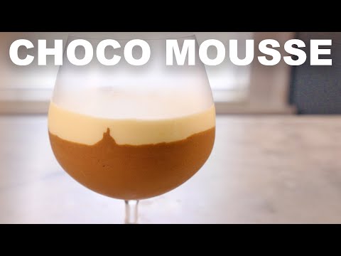 White & dark chocolate mousse — no raw eggs