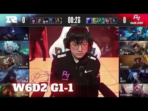 RNG vs RA - Game 1 | Week 6 Day 2 LPL Spring 2022 | Royal Never Give Up vs Rare Atom G1
