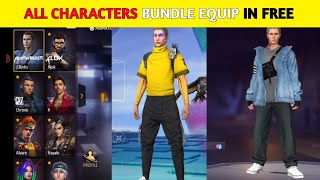 How To Equip All Characters Bundle Free | All Characters Bundle Free in Free Fire | All Bundle Free