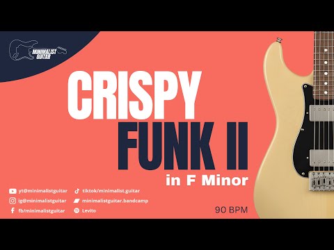 Crispy Funk II | Guitar Backing Track in F Minor | 90 PM