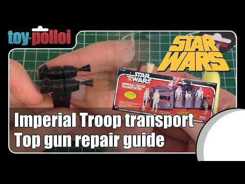 Imperial Troop Transporter Top gun repair guide - Vintage Star Wars Kenner - Toy Polloi