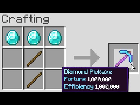 Minecraft, But Crafting Gives OP Enchantments...