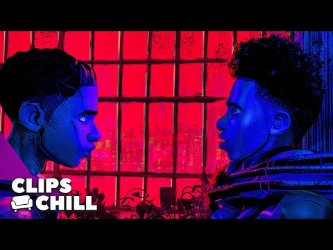 Miles Meets Prowler Miles from Earth 42 | Spider-Man: Across the Spider-Verse