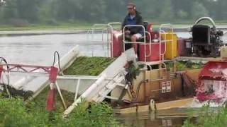 preview picture of video 'Aquatic Weed Harvester - Sunset Lake - Vicksburg, Michigan'