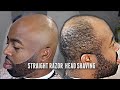 SHAVING A BALD HEAD W BEARD LINEUP V 2 Straight Razor Tutorial HD