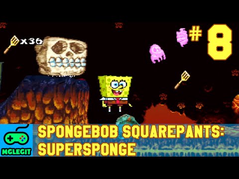 SpongeBob SquarePants SuperSponge Walkthrough Part 8 - Lava Fields (PS1) (No Commentary)