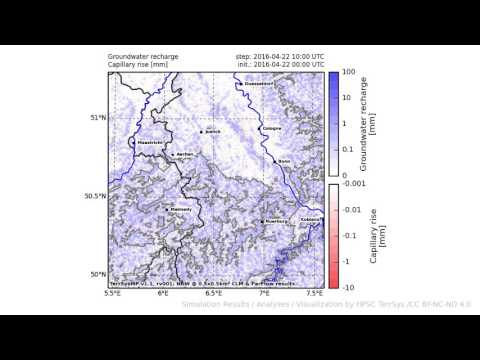 TerrSysMP monitoring run 2016-04-22 - recharge - NRW (24h)
