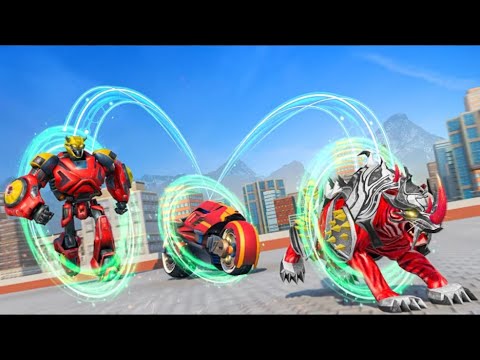 Wild Tiger Transform Bike Robot Shooting Games Robot Life Games Gameplay