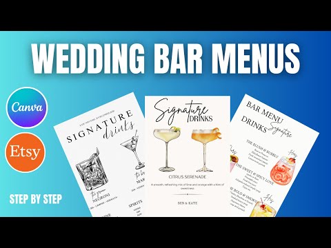 Create Amazing Wedding Bar Menu Templates With Easy Canva Tutorial