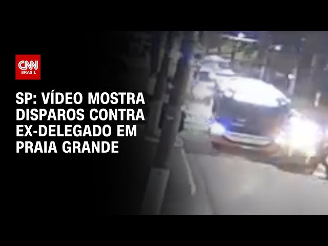 Novo vídeo mostra disparos contra ex-delegado no litoral de São Paulo | CNN BRASIL