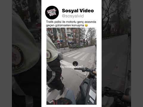Trafik polisi ile motorlu genç arasında geçen gülümseten konuşma 😄