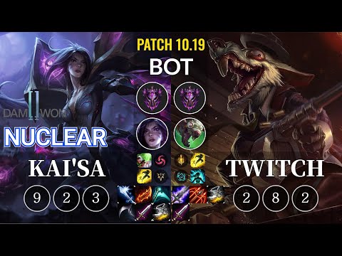 DWG Nuclear Kai'Sa vs Twitch Bot - KR Patch 10.19