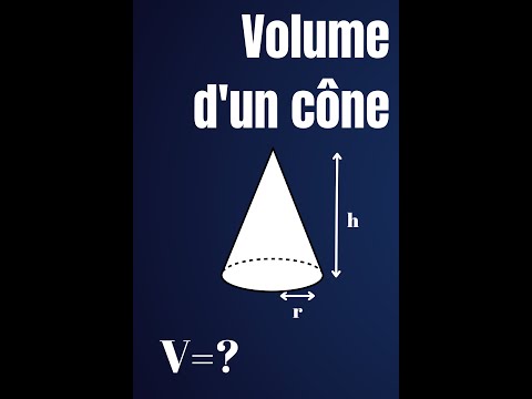 Comment calculer le volume d'un cône #shorts