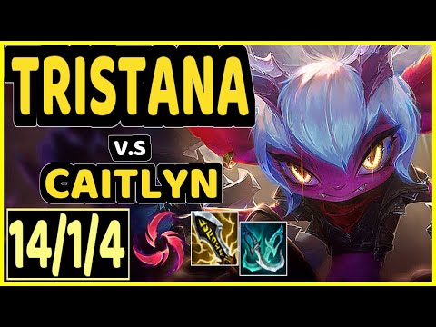 ΚINZU (TRISTANA) vs CAITLYN - 14/1/4 KDA BOTTOM ADC GAMEPLAY - EUW Ranked GRANDMASTER