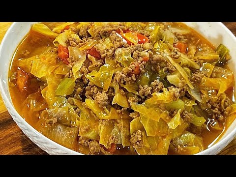 How to Make the Most Delicious Cabbage Soup - One Pot Cabbage Beef Soup Recipe #cooking