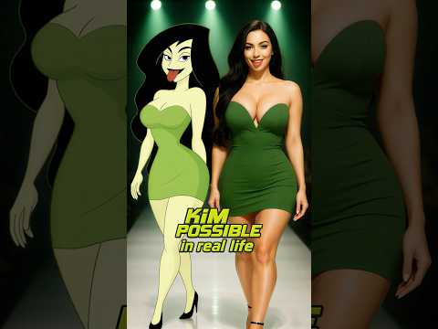 Kim Possible in Real Life: Shego Stuns on the Runway 😱🔥 #livingcartoon #kimpossible #shego