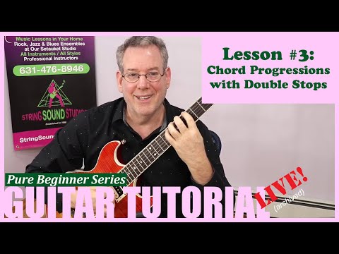 Beginner Guitar Lesson #3: Chord Progressions with Double Stops - String Sound Studios TV
