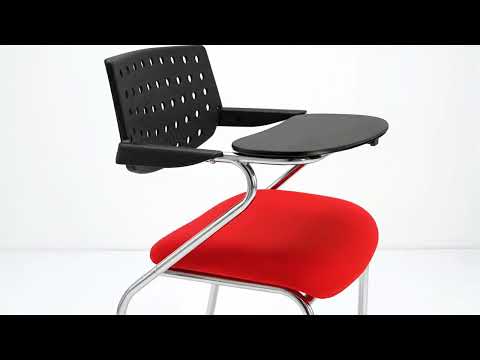 Writing Pad Chairs Stainless Steel With Seat Cushion