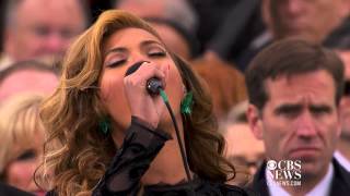 Beyonce sings national anthem at inauguration 2013
