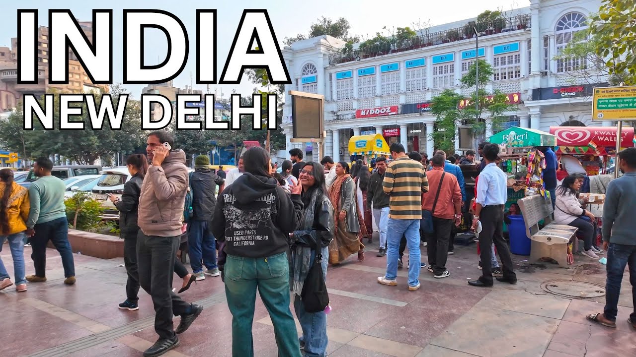 Immersive street-level walking tour through Delhi (Daily Life 5), India, showcasing authentic urban landscapes, local architecture, and the vibrant atmosphere of the city's neighborhoods