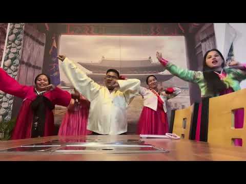 Annyeong! First time wearing hanbok 🇰🇷#hanbok  #fyp