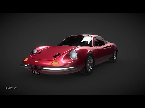Thumbnail for Ferrari Dino 246 (£ 339,995) 3D Model by Ferrari, vide