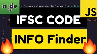 Node.js Express Indian Bank Information Finder By IFSC Code Full Web App Deployed to Website Online