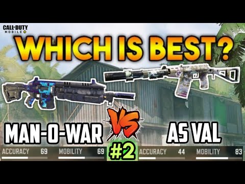 Call of Duty Mobile : MAN-O-WAR vs AS VAL | part -2 | (which is best gun?) Assault Rifle #14  part 2