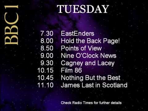 BBC 1 Closedown Mock - January 1986