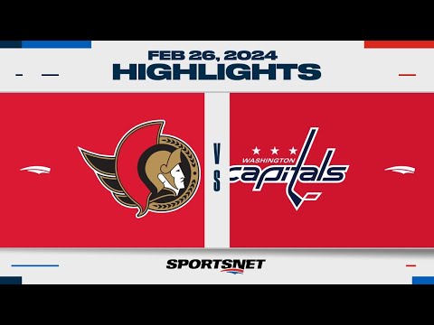 NHL Highlights | Senators vs. Capitals - February 26, 2024