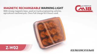 LED výstražné svetlo, oranžové, ECE R10, R65, set 2ks